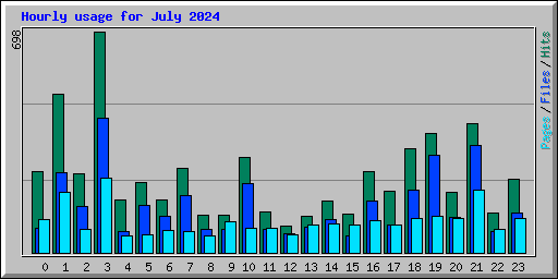 Hourly usage for July 2024