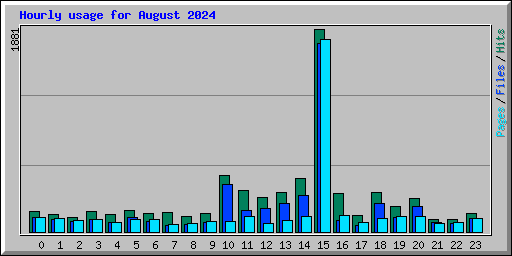 Hourly usage for August 2024