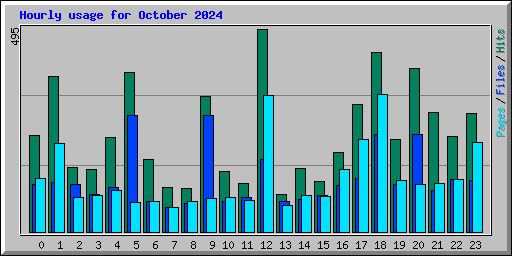 Hourly usage for October 2024