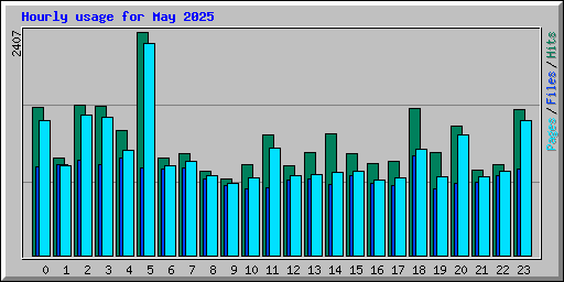Hourly usage for May 2025
