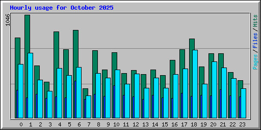 Hourly usage for October 2025