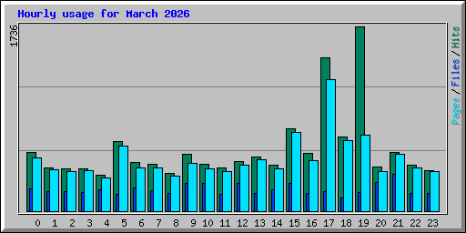 Hourly usage for March 2026