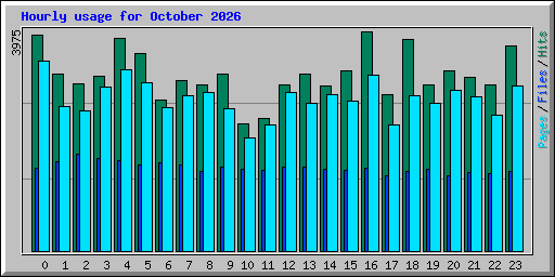 Hourly usage for October 2026