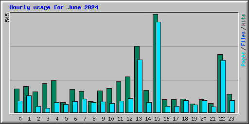 Hourly usage for June 2024