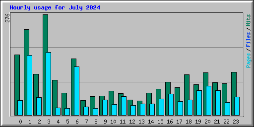 Hourly usage for July 2024