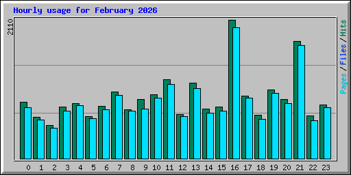 Hourly usage for February 2026