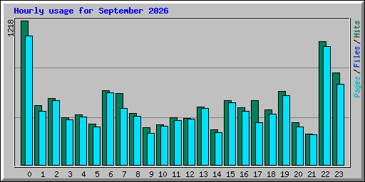 Hourly usage for September 2026